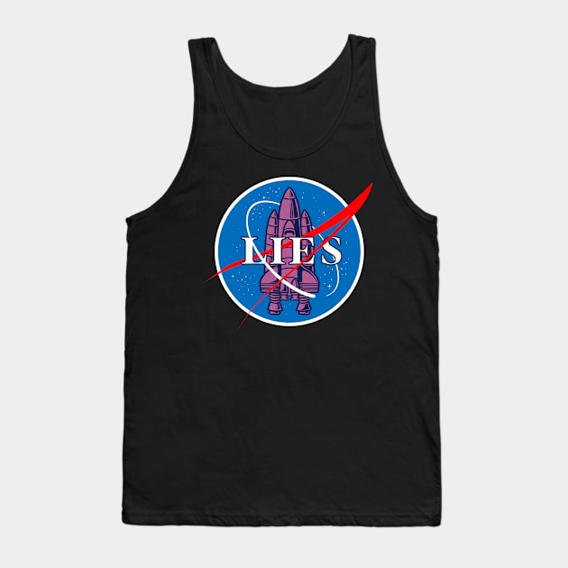 NASA LIES - Logo Tribute Design Tank Top by margueritesauvages